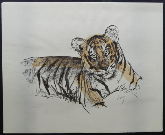 Fritz Rudolf Hug, Lithografie, Tiger